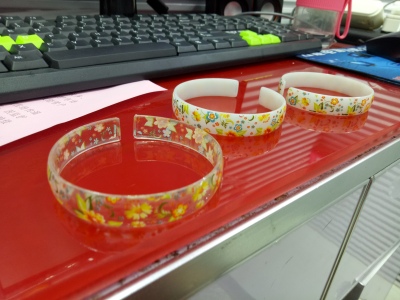 Acrylic eco - friendly printed bracelet