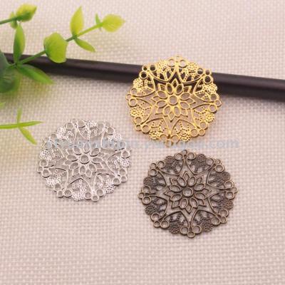 33mm Metal Iron Plate round Hollow Laminate Bride in Ancient Costume Phoenix Coronet Material