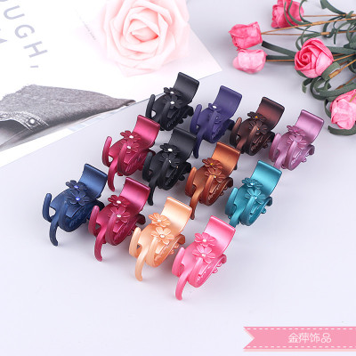 The Head wear frosted grip hair clip acrylic pony tail clip durable dovetail tray grip hair accessories