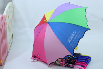 55cm rainbow wave edge advertising umbrella advertising umbrella for children