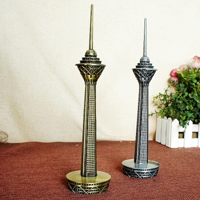 World Landmark Building Model Milad Tower Model Zinc Alloy Craft Decoration