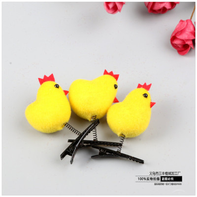 Factory Direct Sales Simulation Flocking Small Yellow Chicken Jewelry Accessories Foam Products