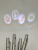 Laser + projection pen lamp 2AAA battery two section seven cartoon projection LED lamp pen clip