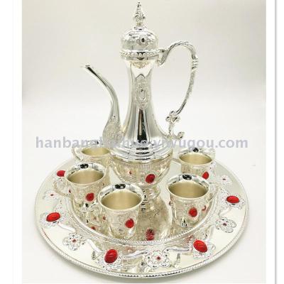 Wedding film antique zinc alloy wine sets of high - grade metal silver - plated jug sets