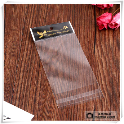 Printed black card head, plus plastic stamping bag self-adhesive stamping bag