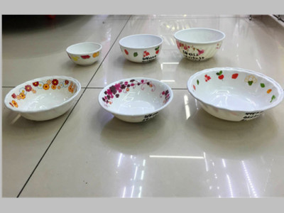 Melamine tableware stock spot Melamine decal bowl good quality low price