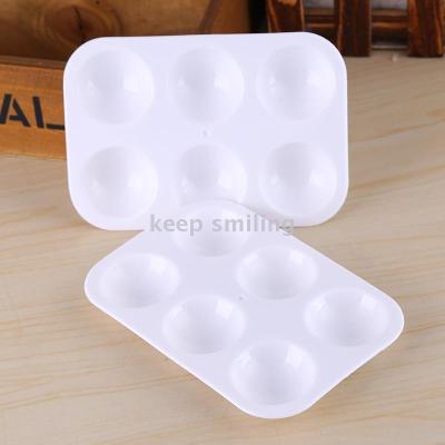 Keep smiling6 hole simple classic color palette paint tray drawing supplies