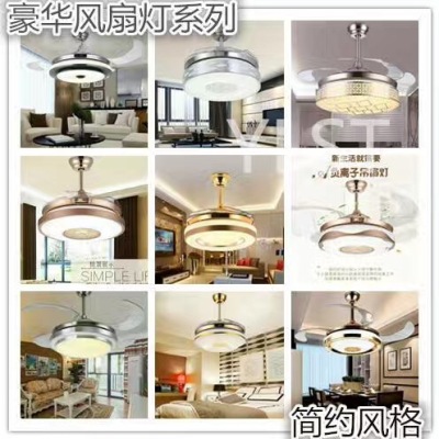 Factory direct ceiling fan LED lights fashion household fan lights with a fan with music chandelier spot