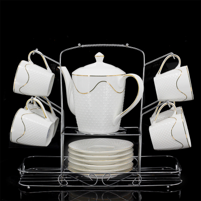 Jingdezhen new ceramic coffee with tea sets with iron frame gift gift gifts promotional gifts