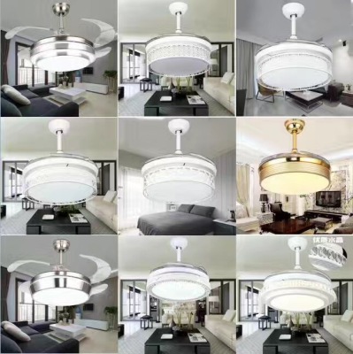Factory direct ceiling fan LED lights fashion household fan lights with a fan with music chandelier spot