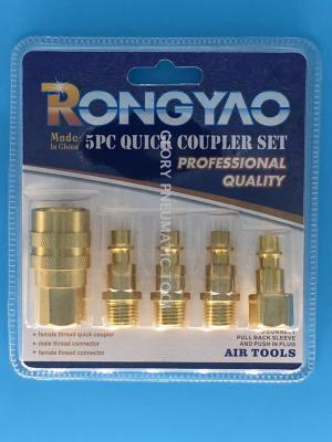 5pc brass quick coupler set