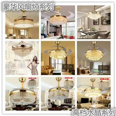 Factory direct ceiling fan LED lights fashion household fan lights with a fan with music chandelier spot