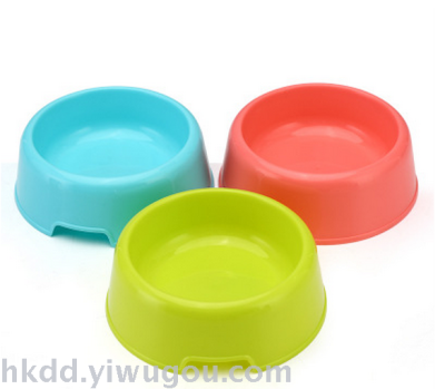 Pet supplies candy color plastic pet bowl cat bowl utensils cat bowl trumpet