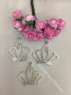 Alloy DIY accessories, crown headwear, brooch, shoes and clothing, pearl point drill decorative buckle