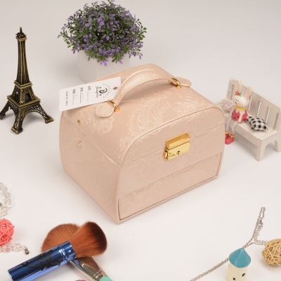 Guanyu retro printing jewelry box automatic with a mirror portable jewelry storage box professional custom