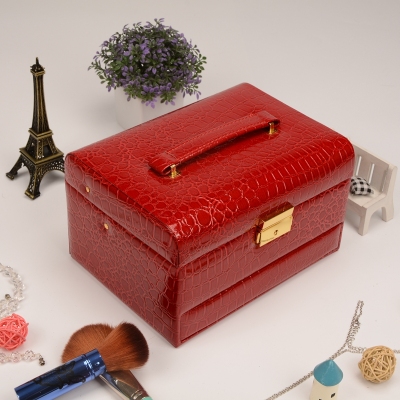 Guanyu high-end festive hand-held jewelry storage box portable automatic jewelry box to OEM