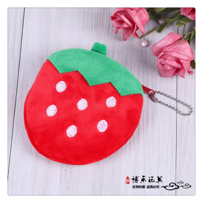 Small fresh , lovely fruit , zero purse , lady small purse , half round plush watermelon