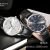 White shell digital face minimalist fashion watch fantasy blue glass couple belt Watch