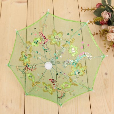 Factory direct selling light umbrella show network cloth performance umbrella.