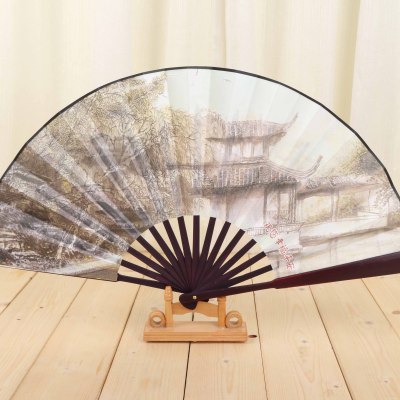 Manufacturers direct men fan 10 units long fan can print advertising Folding fan