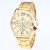 Golden Steel Belt Quartz watch digital face simple fashion watch