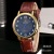 Diamond literal fantasy blue glass belt couple Watch men watches