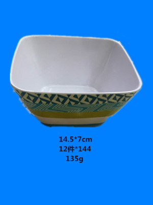 Melamine tableware surface stock spot Melamine decal square bowl