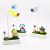 Creative Bedroom Bedside Lamp Cartoon Rechargeable Children's Cute LED Light Reading Folding Micro Landscape Night Light