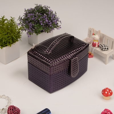 Guan Yu high - end PU jewelry box portable mini jewelry box professional custom jewelry box cosmetic case