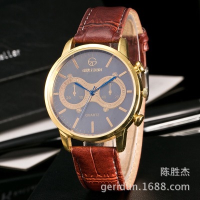 Fake three eye strap watch fantasy blue glass digital face minimalist fashion couple Watch