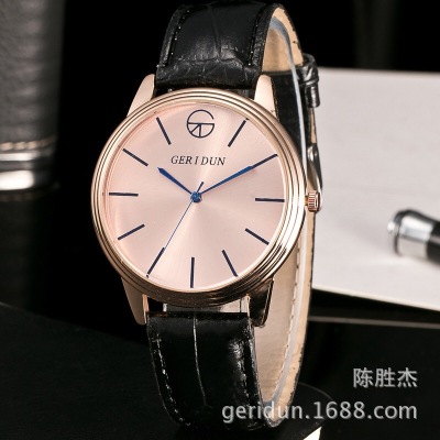 Rose gold Belt Watch couple table men's Leisure sports table couple table