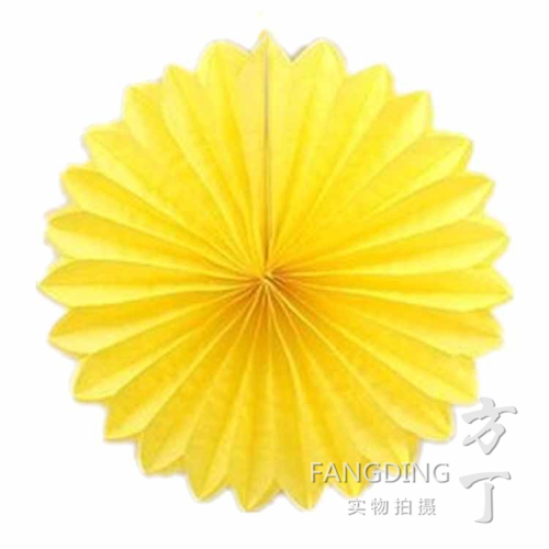 factory direct sales 4 10cm handmade fan wedding party window decoration tissue paper hollow fan