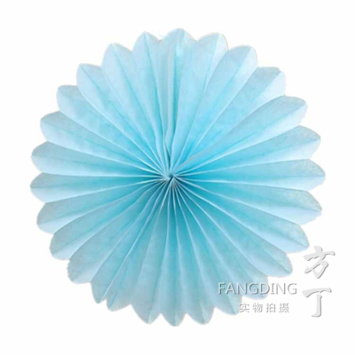 Factory Direct Sales 6-Inch 15cm Handmade Fan Wedding Party Show Window Decoration Tissue Paper Honeycomb Fan