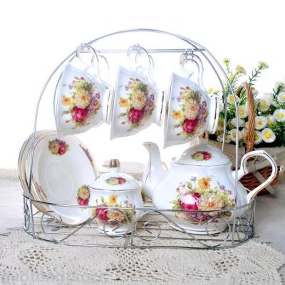 Jingdezhen 15 European style flower with gold ceramic coffee with tea with promotional gifts