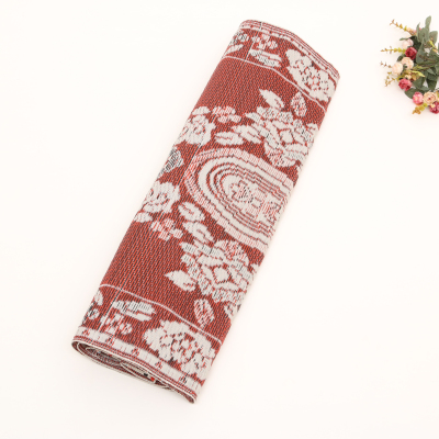 Summer jacquard red plastic mat small Summer straw mat student listen mat