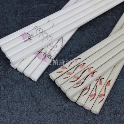 Ceramic chopsticks snowflake porcelain chopsticks chopsticks gift chopsticks green chopsticks Jingdezhen