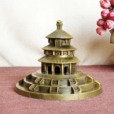 World landmark building model Beijing Tiantan model metal crafts home furnishings