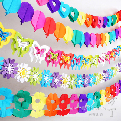 Color paper and flower wedding celebration house birthday party National Day Christmas and Halloween parties