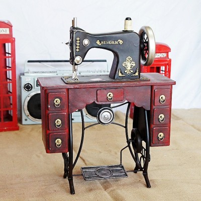 European vintage iron sewing machine model home decorations crafts Decoration