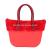 New Fashion Silicone Transparent Candy-Colored Small Rabbit Fur Detachable Beach Bag Clutch Shoulder Bag