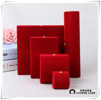 Red high end jewelry box wedding jewelry box set