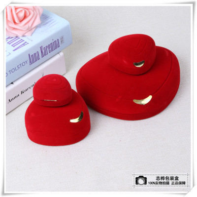 Bright red gift box high-end jewelry box ring jewelry box