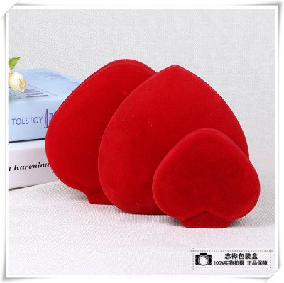 Flannelette heart high-end jewelry box ring jewelry box