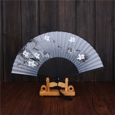 Creative head smile fan silk-custom craft gift fan ladies fan fan fan Chinese style