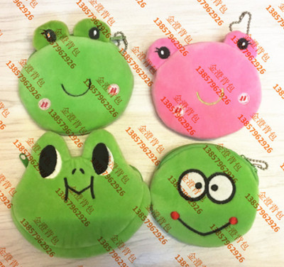 Frog plush cartoon coin purse package purse