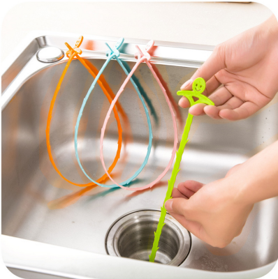 Kitchen pipe dredge hook sewer dredge household sink drain plug-in tapping cleaning hook