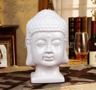 Gao Bo Decorated Home Electroplating Ceramic Buddha Head Decoration Ceramic Crafts