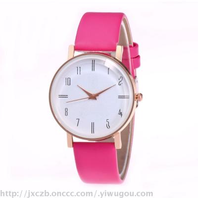 2017 new crystal face belt student watch simple digital female table