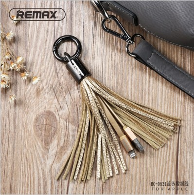 REMAX riser tassel key chain data cable leather 3.0 high speed charging cable