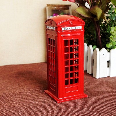 European - style antique iron phone booth piggy bank ornaments crafts home furnishings